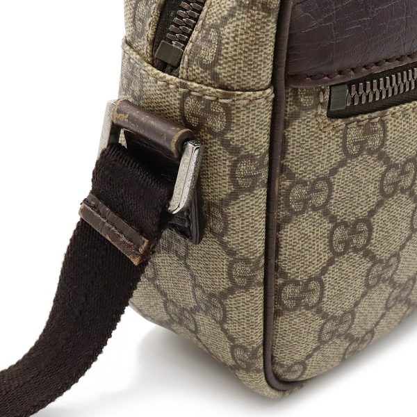 12360933 7 GUCCI GG Supreme Shoulder Bag Crossbody Pochette Khaki