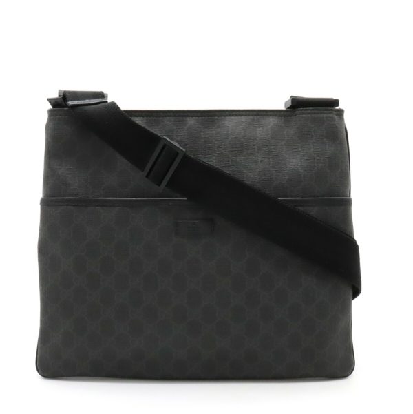 12370452 1 GUCCI GG Supreme Crossbody Shoulder Bag Black