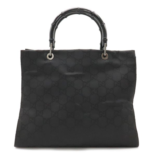 12371038 1 GUCCI GG nylon bamboo handbag tote bag nylon black