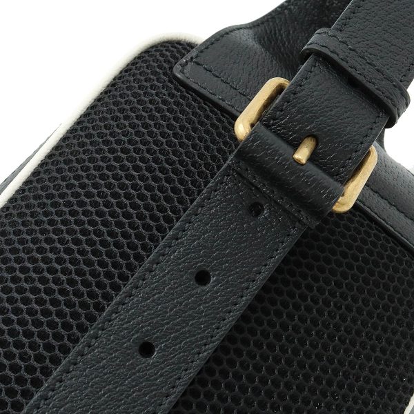 12380205 4 GUCCI ADIDAS Collaboration Trefoil Body Belt Bag Black