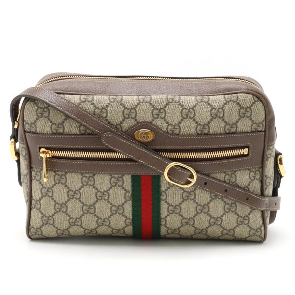 12380337 1 GUCCI Ophidia GG Supreme Shoulder Bag Brown