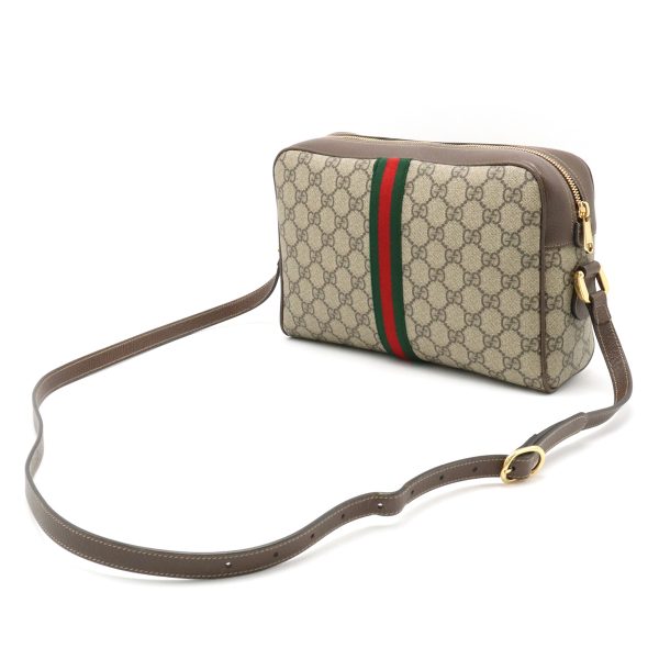 12380337 2 GUCCI Ophidia GG Supreme Shoulder Bag Brown