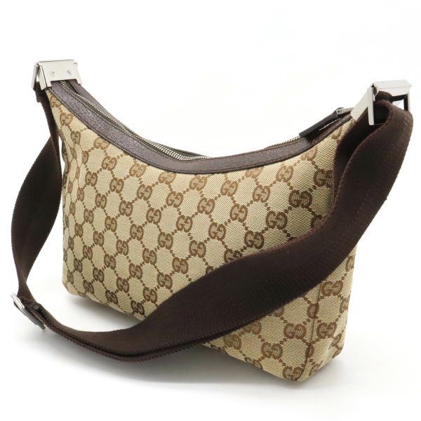 12390738 2 GUCCI GG shoulder bag diagonal khaki beige brown