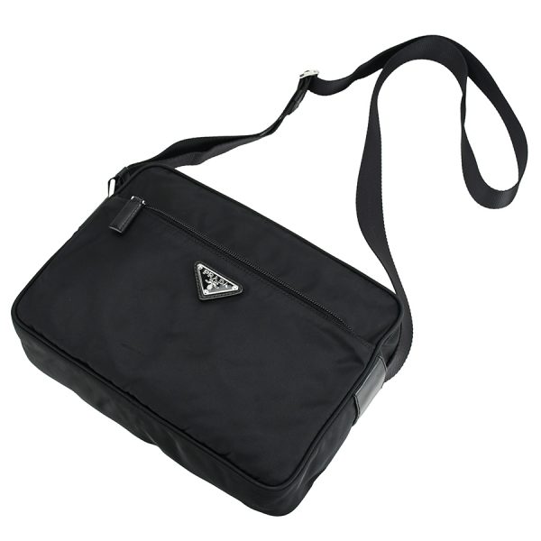 1240001025058 4 PRADA shoulder bag nylon black triangle