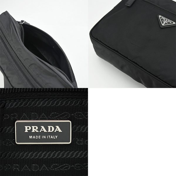 1240001025058 6 PRADA shoulder bag nylon black triangle