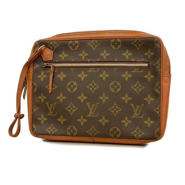 1240001031645 1 Louis Vuitton Saxophone Monogram Clutch Bag Brown