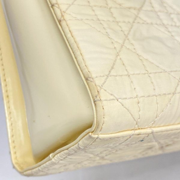 1240001034735 10 Christian Dior Cannage Nylon Shoulder Bag Ivory