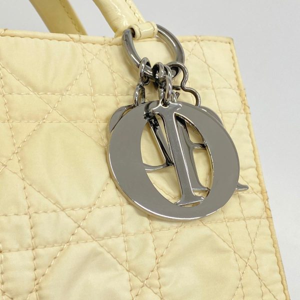 1240001034735 11 Christian Dior Cannage Nylon Shoulder Bag Ivory