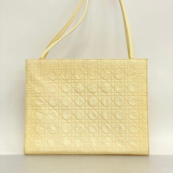 1240001034735 12 Christian Dior Cannage Nylon Shoulder Bag Ivory