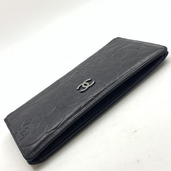 1240001035759 4 CHANEL Camellia Long Wallet Coco Mark Black Flap