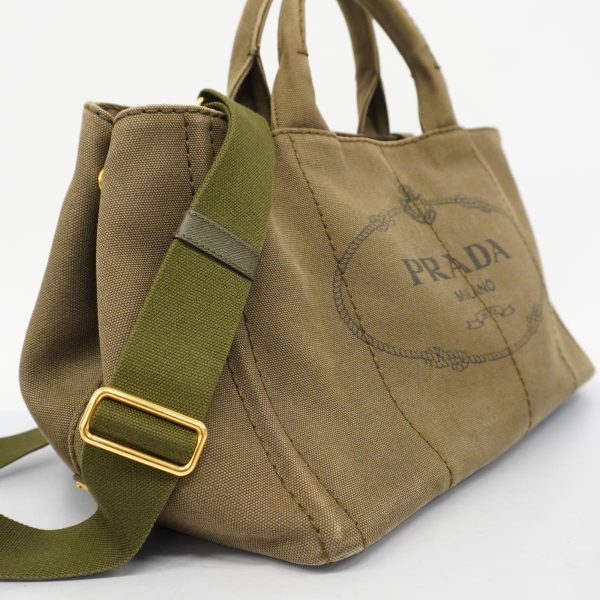 1240001038974 2 Prada two way bag Canapa Khaki Bag