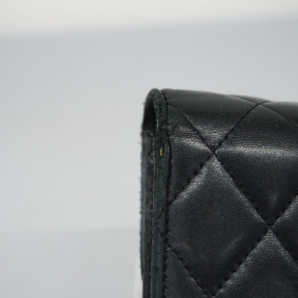 1240001039258 6 2 Chanel long wallet Matelasse Lambskin Black