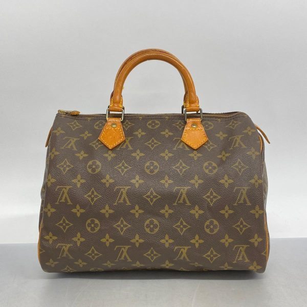 1240001041097 14 Louis Vuitton Speedy 30 Monogram Handbag Brown