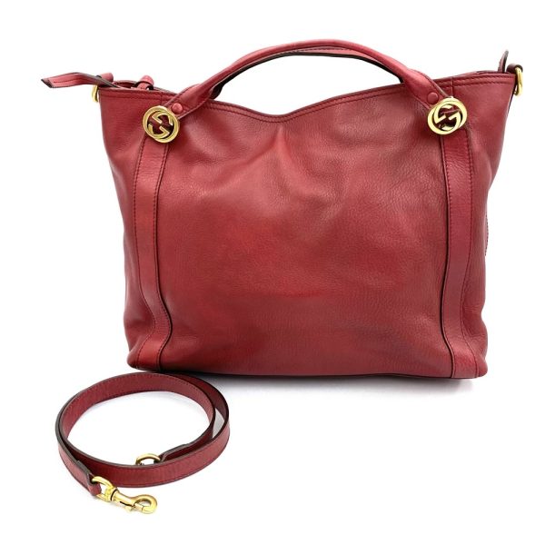 1240001047662 1 GUCCI 2WAY bag red multifunctional bag