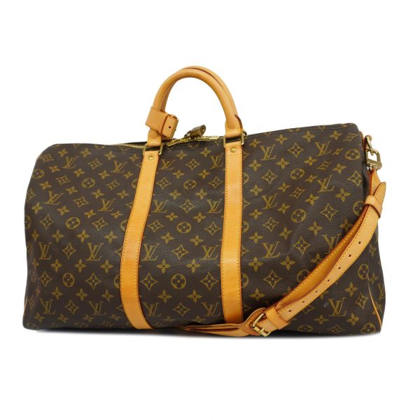 1240001048821 1 Louis Vuitton Keepall Bandouliere 50 Monogram Bag Brown