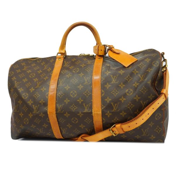 1240001048877 1 1 Louis Vuitton Keepall Bandouliere 50 Monogram Bag Brown