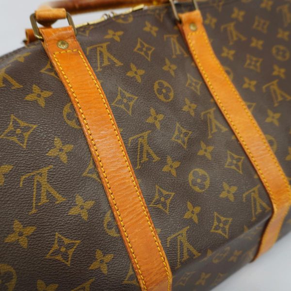 1240001048877 15 1 Louis Vuitton Keepall Bandouliere 50 Monogram Bag Brown