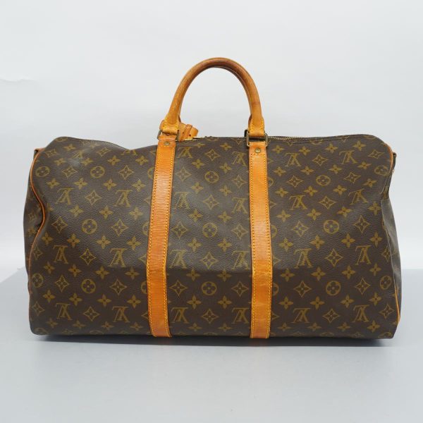 1240001048877 17 1 Louis Vuitton Keepall Bandouliere 50 Monogram Bag Brown