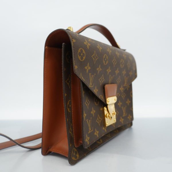 1240001048921 2 1 Louis Vuitton Monceau Monogram Two Way Bag Brown