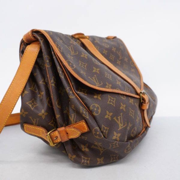 1240001049002 2 Louis Vuitton Saumur 35 Monogram Shoulder Bag Brown