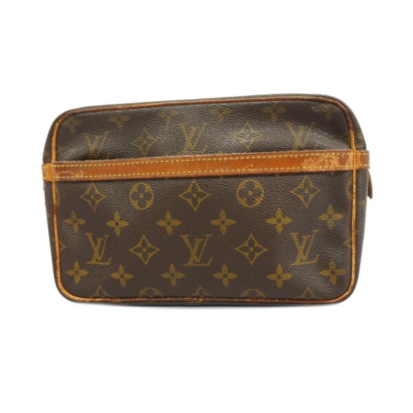 1240001049035 1 Louis Vuitton Monogram Compiègne Clutch Bag Brown