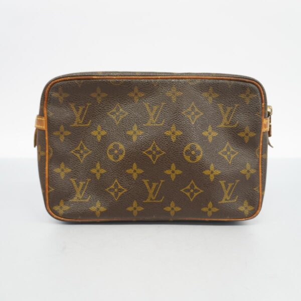 1240001049035 15 Louis Vuitton Monogram Compiègne Clutch Bag Brown