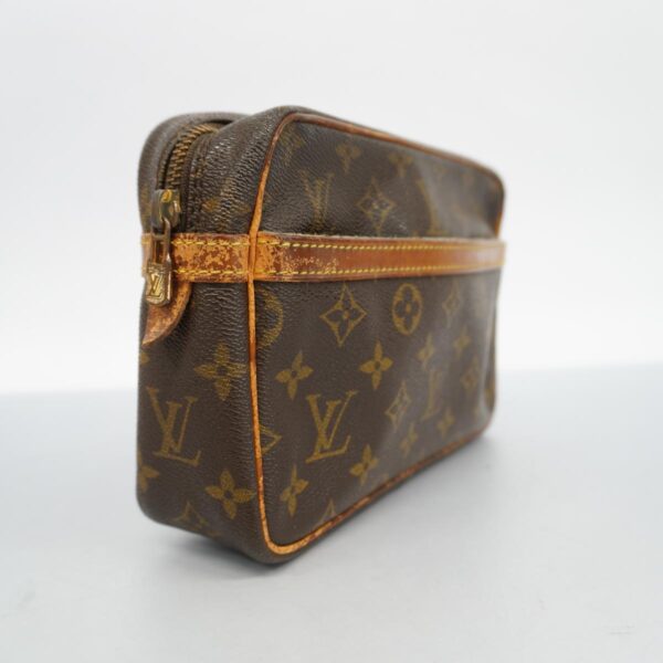 1240001049035 2 Louis Vuitton Monogram Compiègne Clutch Bag Brown