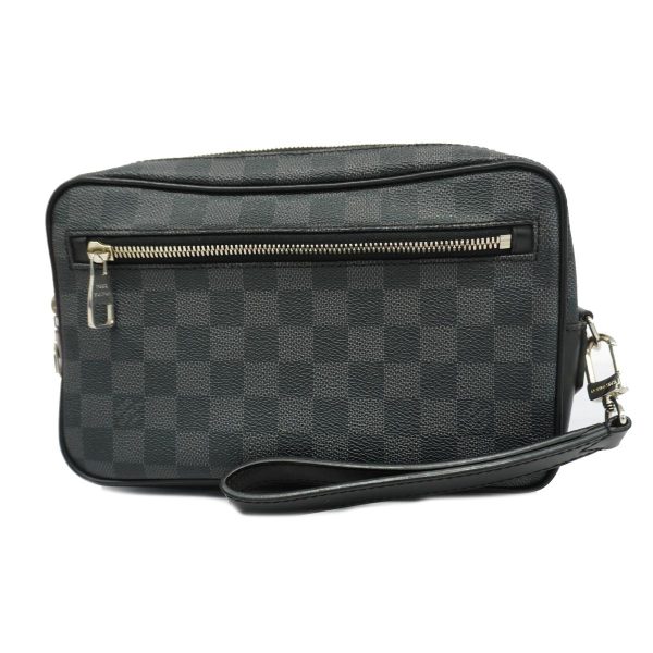 1240001049036 1 Louis Vuitton Pochette Kasai Damier Graphite Clutch Bag Black