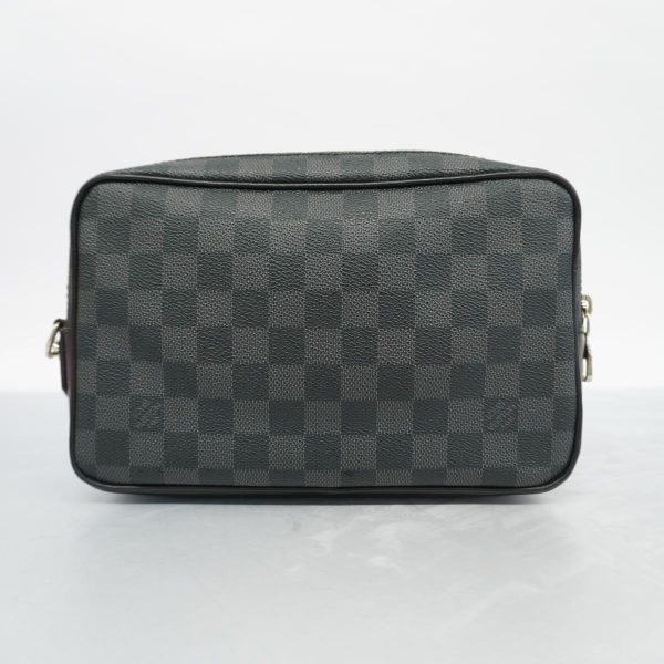 1240001049036 14 Louis Vuitton Pochette Kasai Damier Graphite Clutch Bag Black