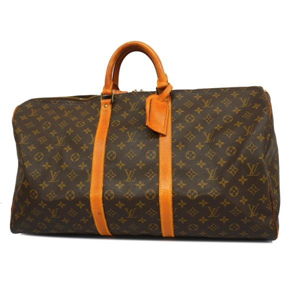 1240001049056 1 Louis Vuitton Keepall 55 Monogram Bag Brown