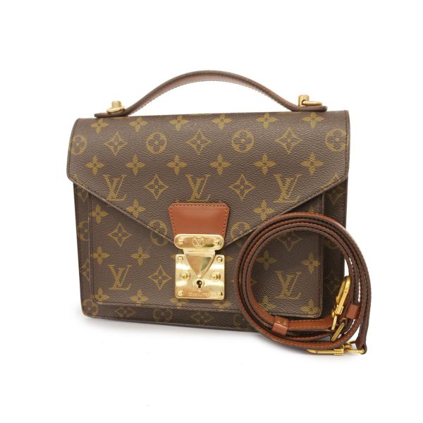 1240001049063 1 Louis Vuitton Monceau 26 Monogram Two Way Bag Brown