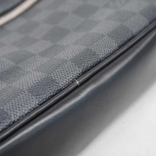 1240001049095 11 Louis Vuitton Pochette Kasai Damier Graphite Clutch Bag Black