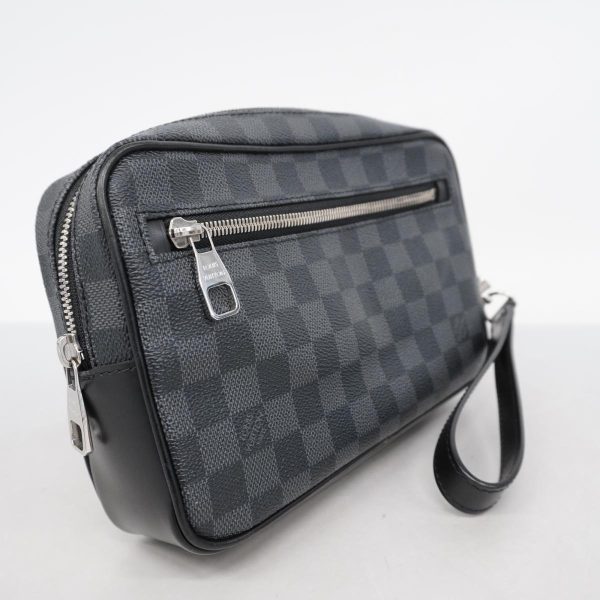 1240001049095 2 Louis Vuitton Pochette Kasai Damier Graphite Clutch Bag Black