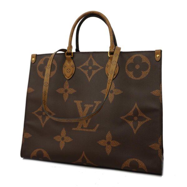 1240001049111 1 Louis Vuitton Monogram Reverse On the Go GM 2way Bag Brown