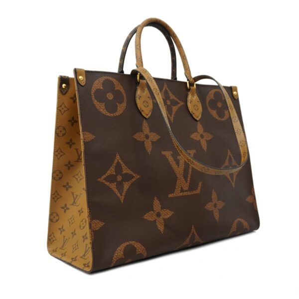 1240001049111 2 Louis Vuitton Monogram Reverse On the Go GM 2way Bag Brown