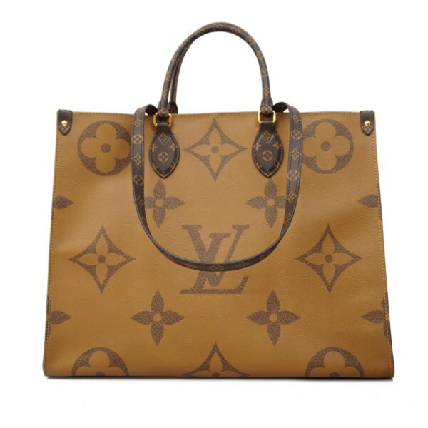 1240001049111 7 Louis Vuitton Monogram Reverse On the Go GM 2way Bag Brown