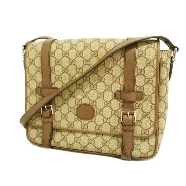 1240001049189 1 Gucci Gg Supreme Shoulder Bag Brown