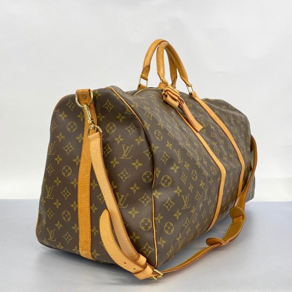 1240001049214 2 Louis Vuitton Keepall Bandouliere 60 Monogram Bag Brown