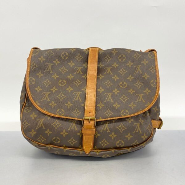 1240001049217 17 Louis Vuitton Monogram Saumur Shoulder Bag Brown