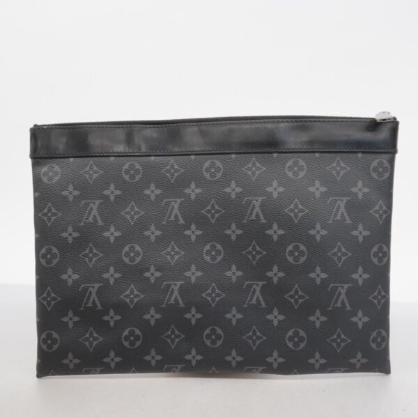 1240001049234 13 Louis Vuitton Monogram Eclipse Pochette Discovery Clutch Bag Black