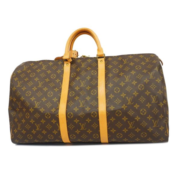 1240001049250 1 Louis Vuitton Keepall 55 Monogram Bag Brown