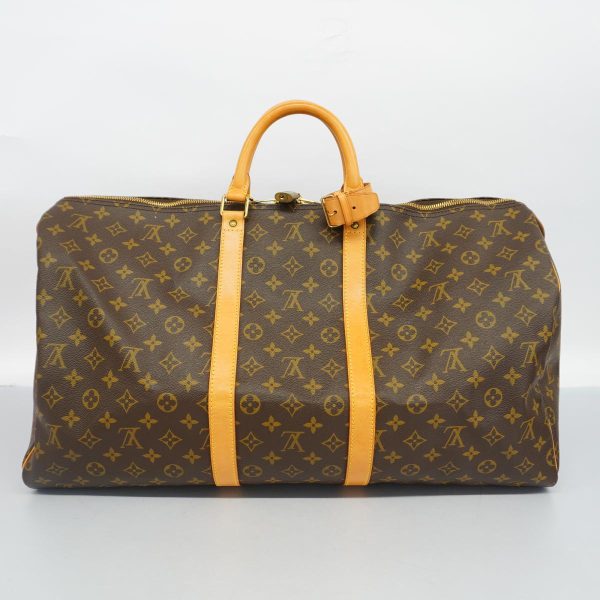 1240001049250 15 Louis Vuitton Keepall 55 Monogram Bag Brown