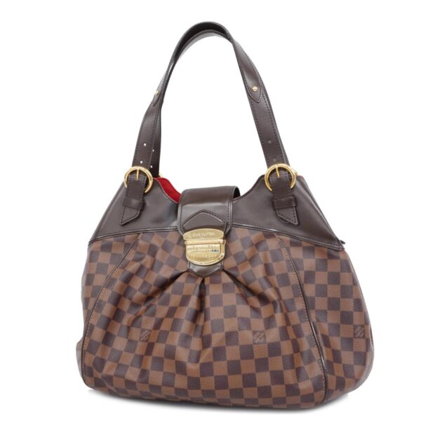 1240001049272 1 Louis Vuitton Damier Sistina GM Shoulder Bag Ebene