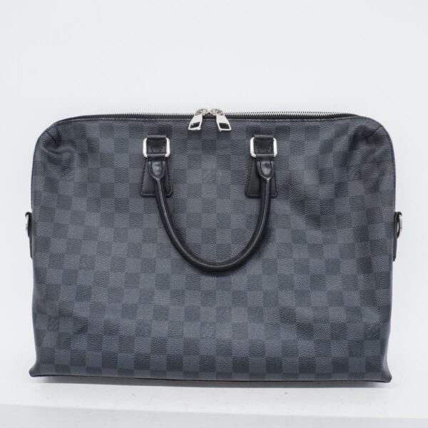 1240001049309 12 Louis Vuitton Damier Graphite Porte de 2way Bag Black