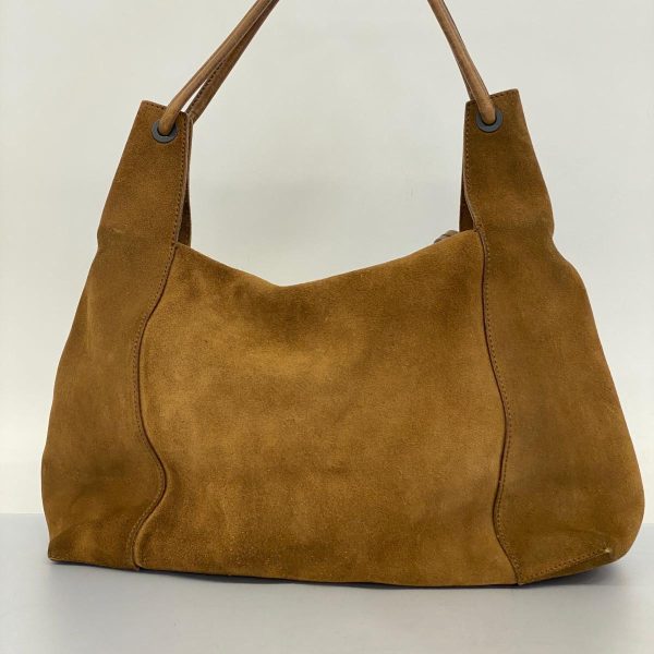 1240001049332 10 Gucci Suede Shoulder Bag Brown