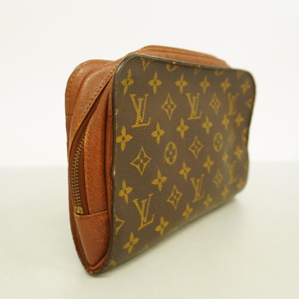 1240001049344 2 Louis Vuitton Orsay Monogram Clutch Bag Brown