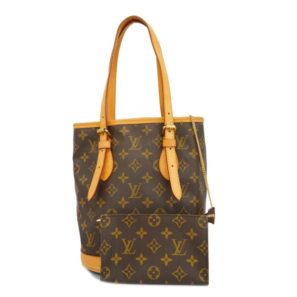 1240001049380 1 Louis Vuitton Monogram Bucket PM Tote Bag Brown