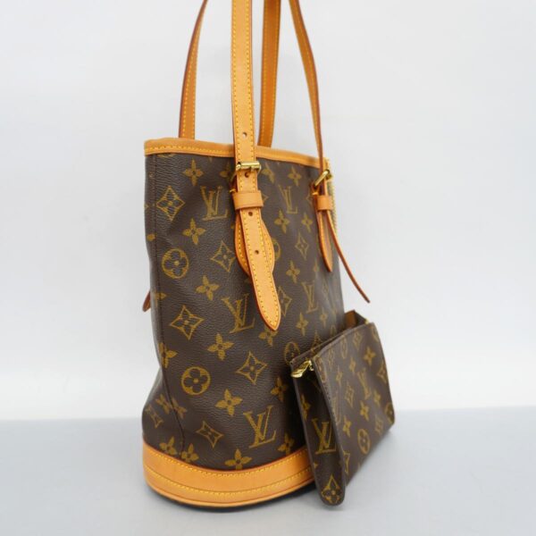 1240001049380 2 Louis Vuitton Monogram Bucket PM Tote Bag Brown