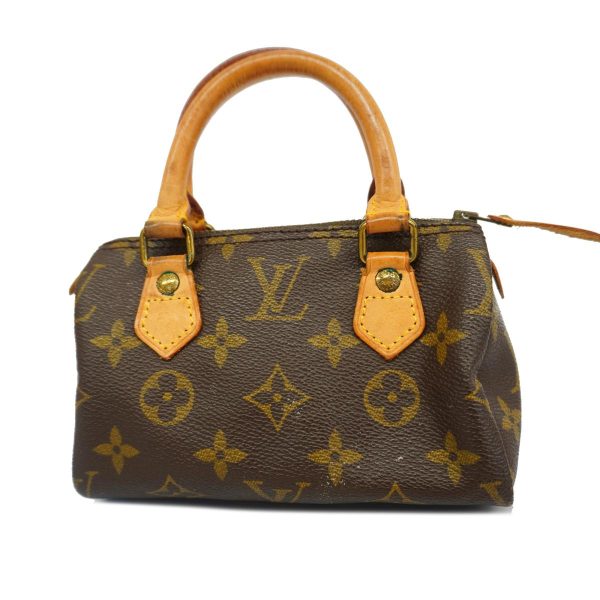 1240001049381 1 Louis Vuitton Mini Speedy Monogram Handbag Brown