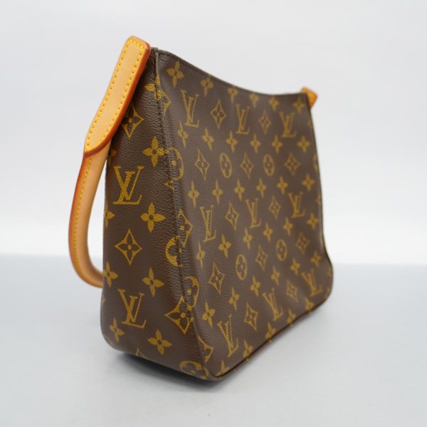 1240001049391 2 Louis Vuitton Looping Mm Monogram Shoulder Bag Brown